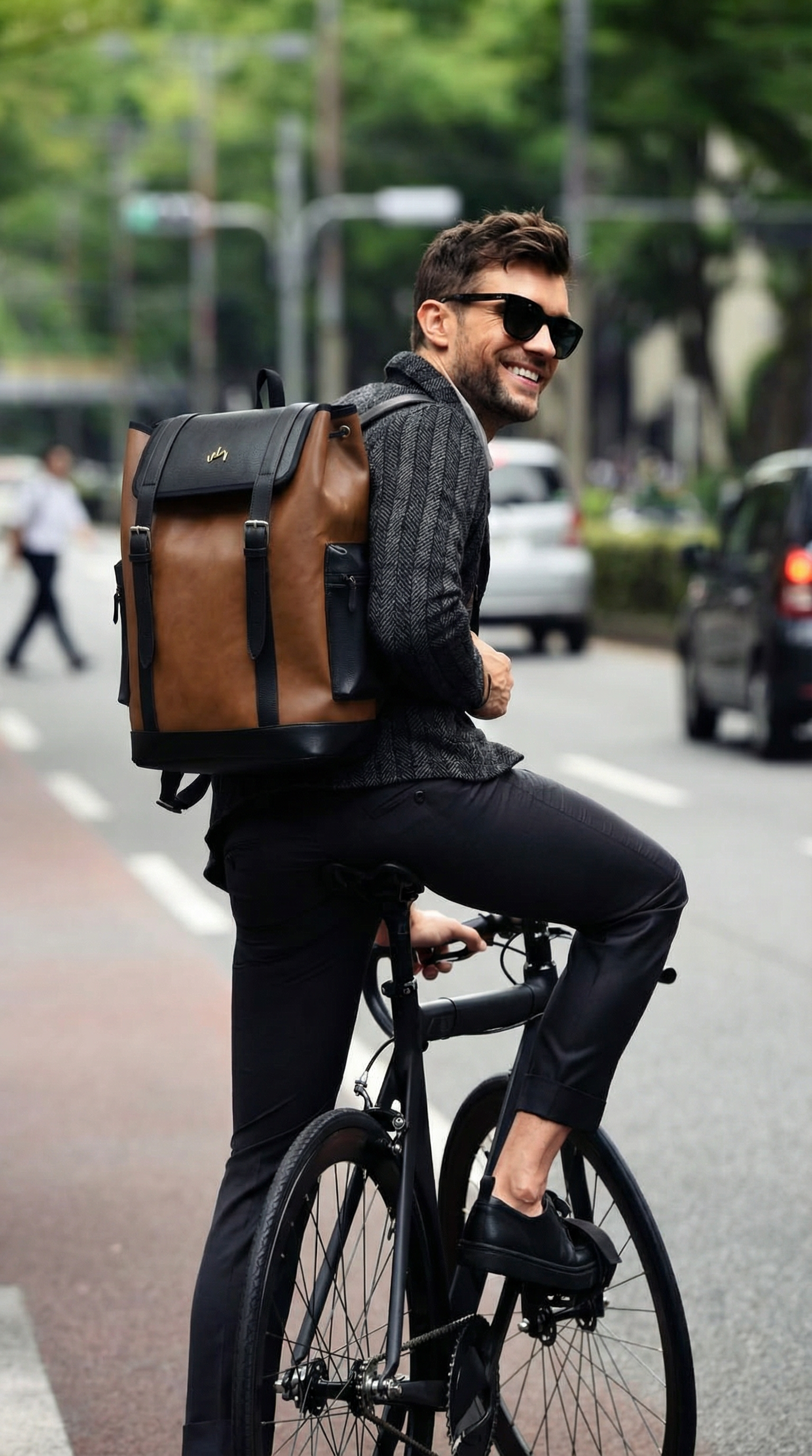 MORRAL DE CUERO PARA HOMBRE