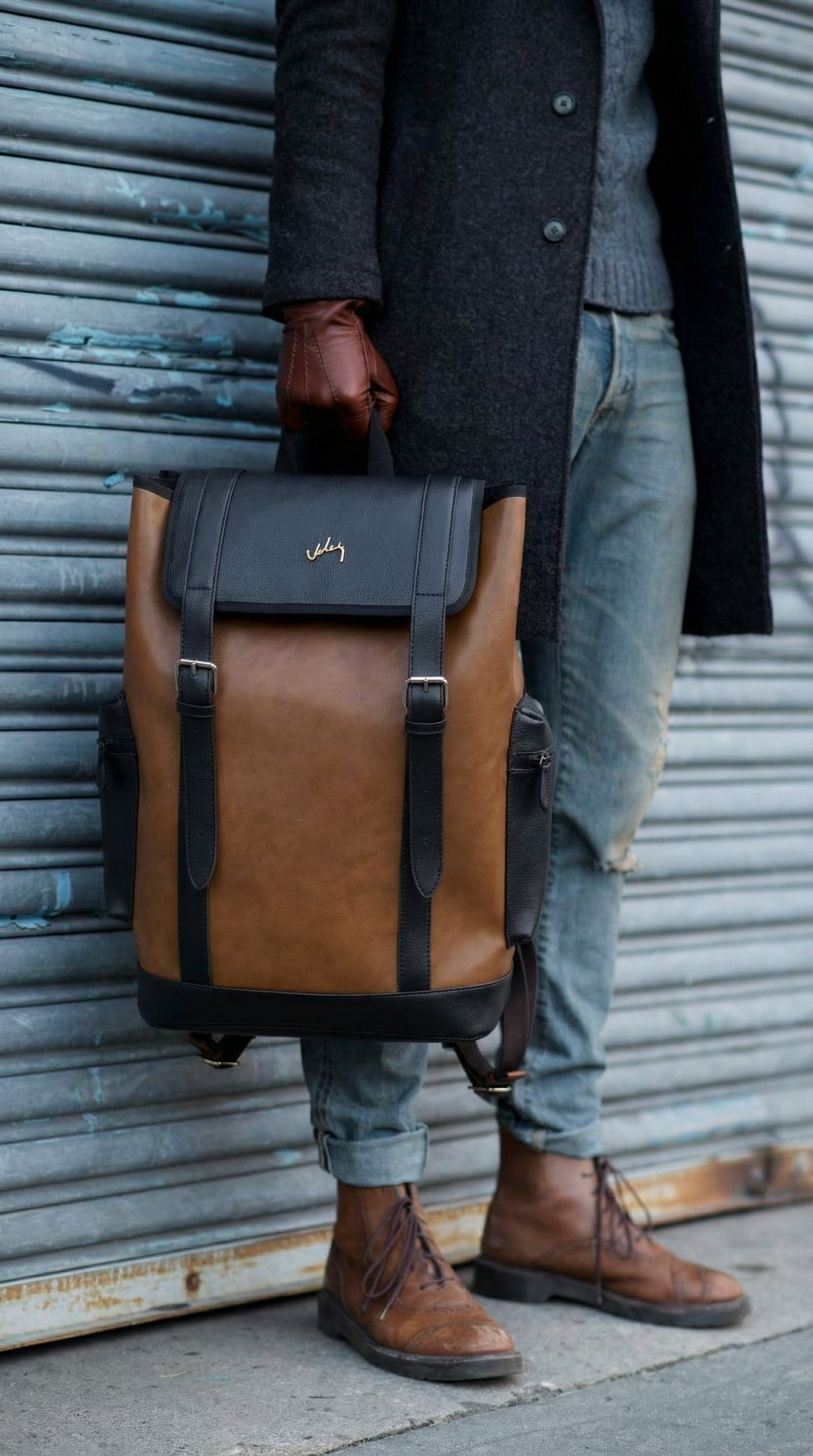 MORRAL DE CUERO PARA HOMBRE